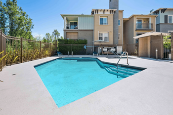 Shimmering swimming pool